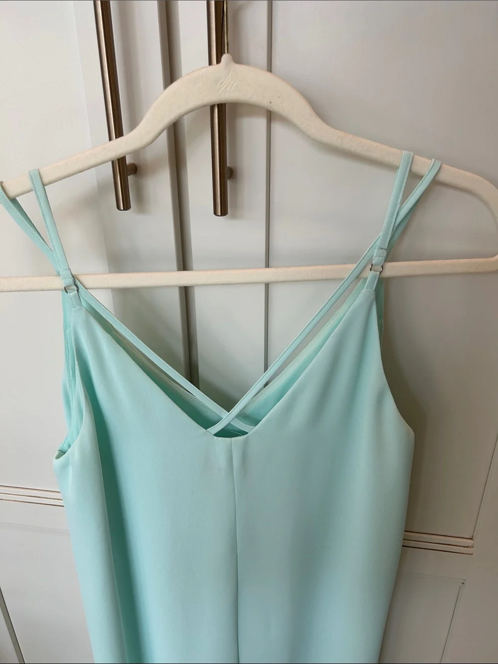 Topshop Mint Aqua Double-Strap Slip Dress